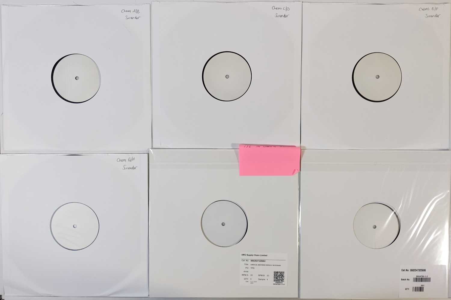 Lot 93 - THE CHEMICAL BROTHERS WHITE LABEL TEST PRESSING PACK