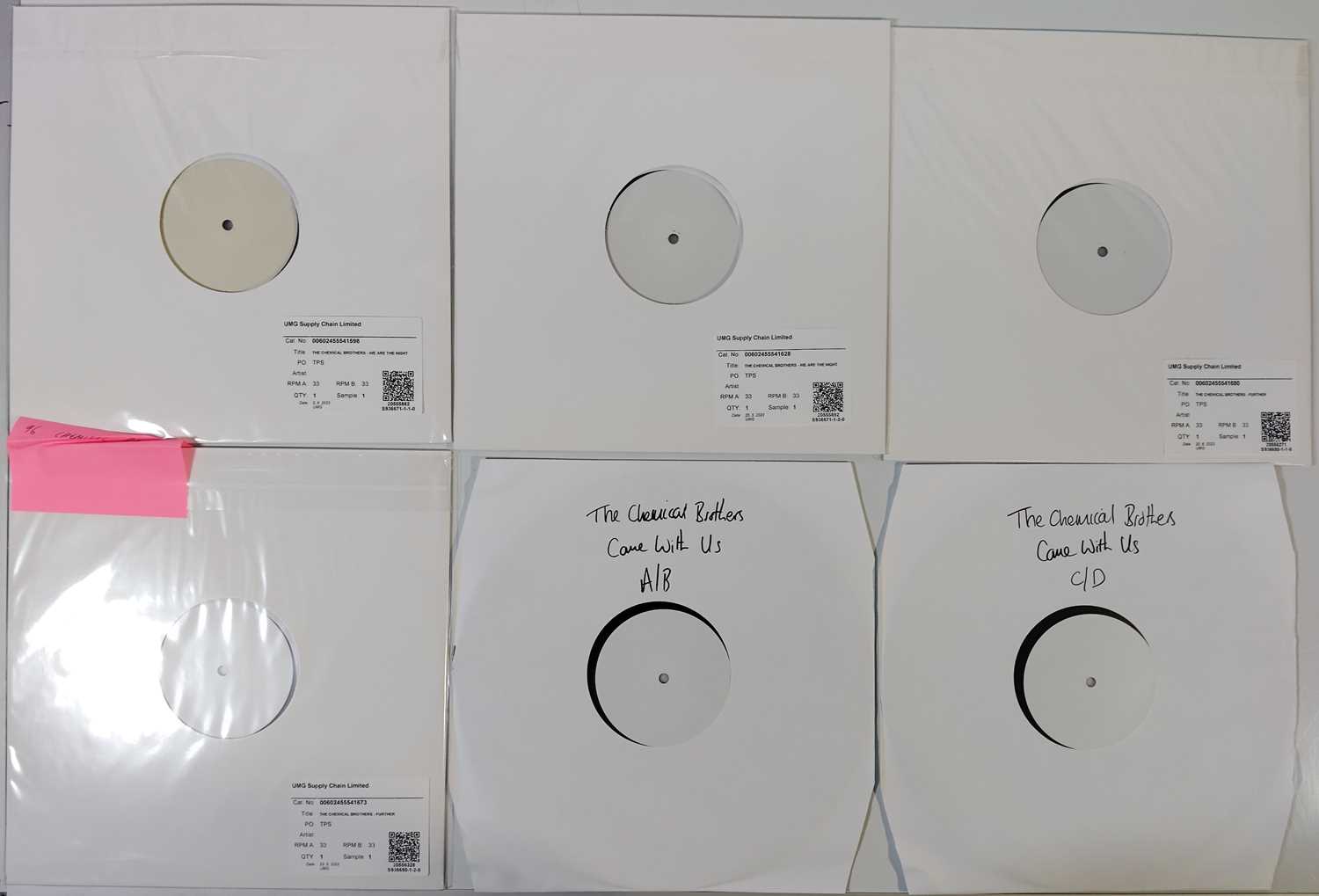 Lot 94 - THE CHEMICAL BROTHERS WHITE LABEL TEST PRRESSING LP PACK