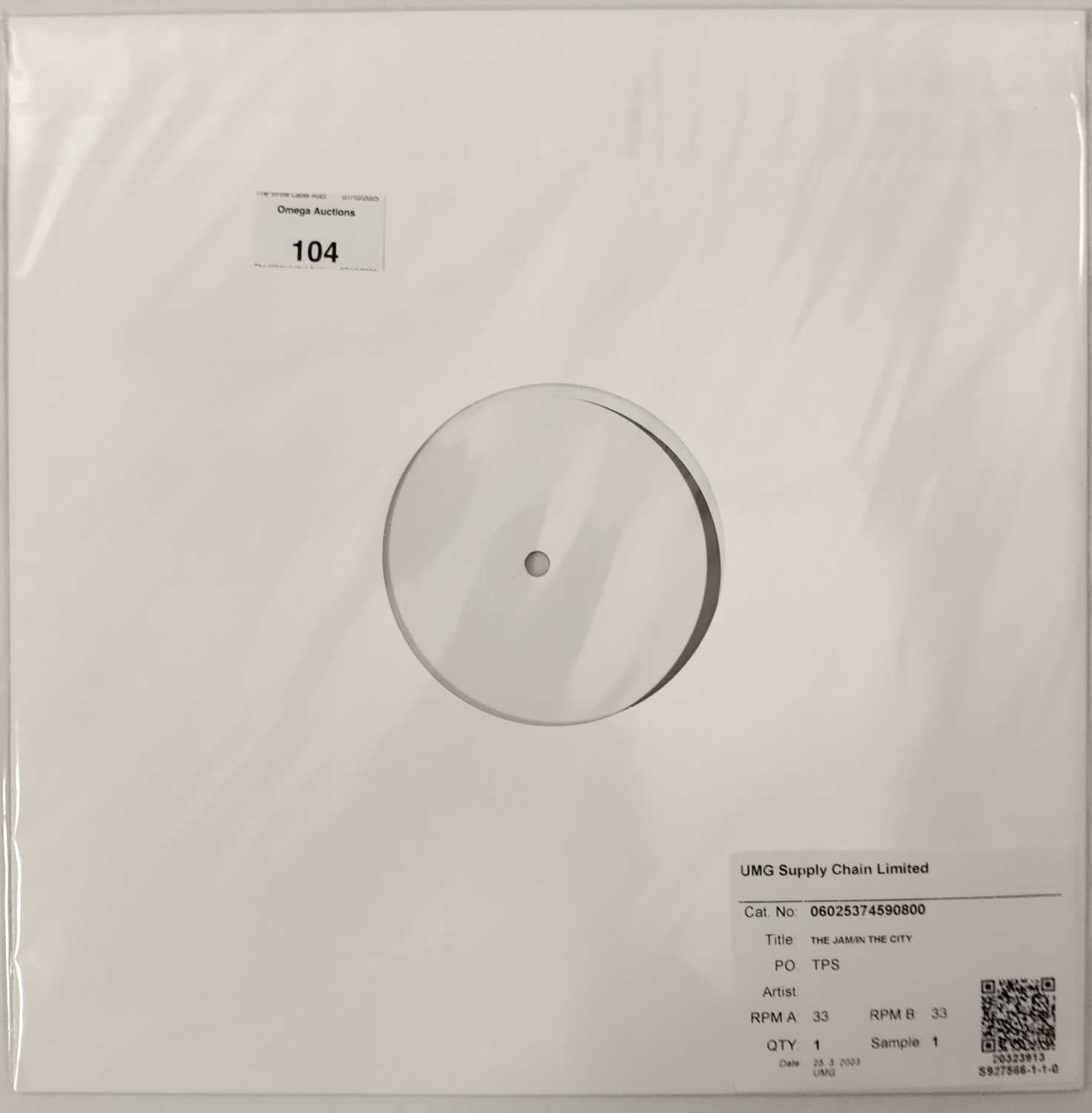 Lot 104 - THE JAM - IN THE CITY WHITE LABEL TEST PRESSING LP