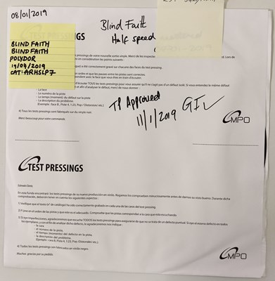 Lot 119 - BLIND FAITH - BLIND FAITH WHITE LABEL TEST PRESSING LP