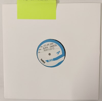 Lot 123 - BLACK SABBATH - PARANOID WHITE LABEL TEST PRESSING LP