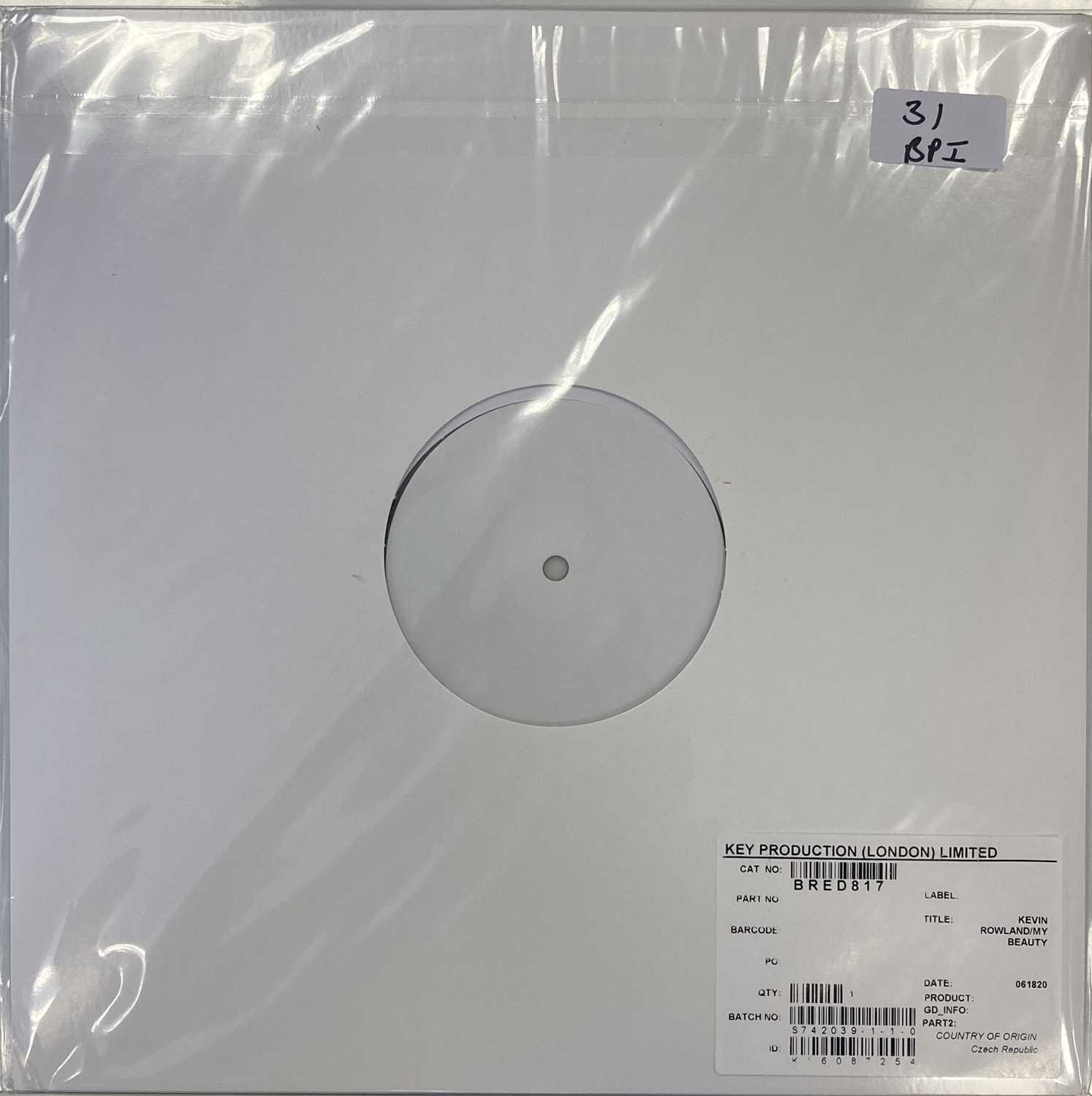 Lot 31 - KEVIN ROWLAND - MY BEAUTY LP (2020 WHITE LABEL TEST PRESSING)