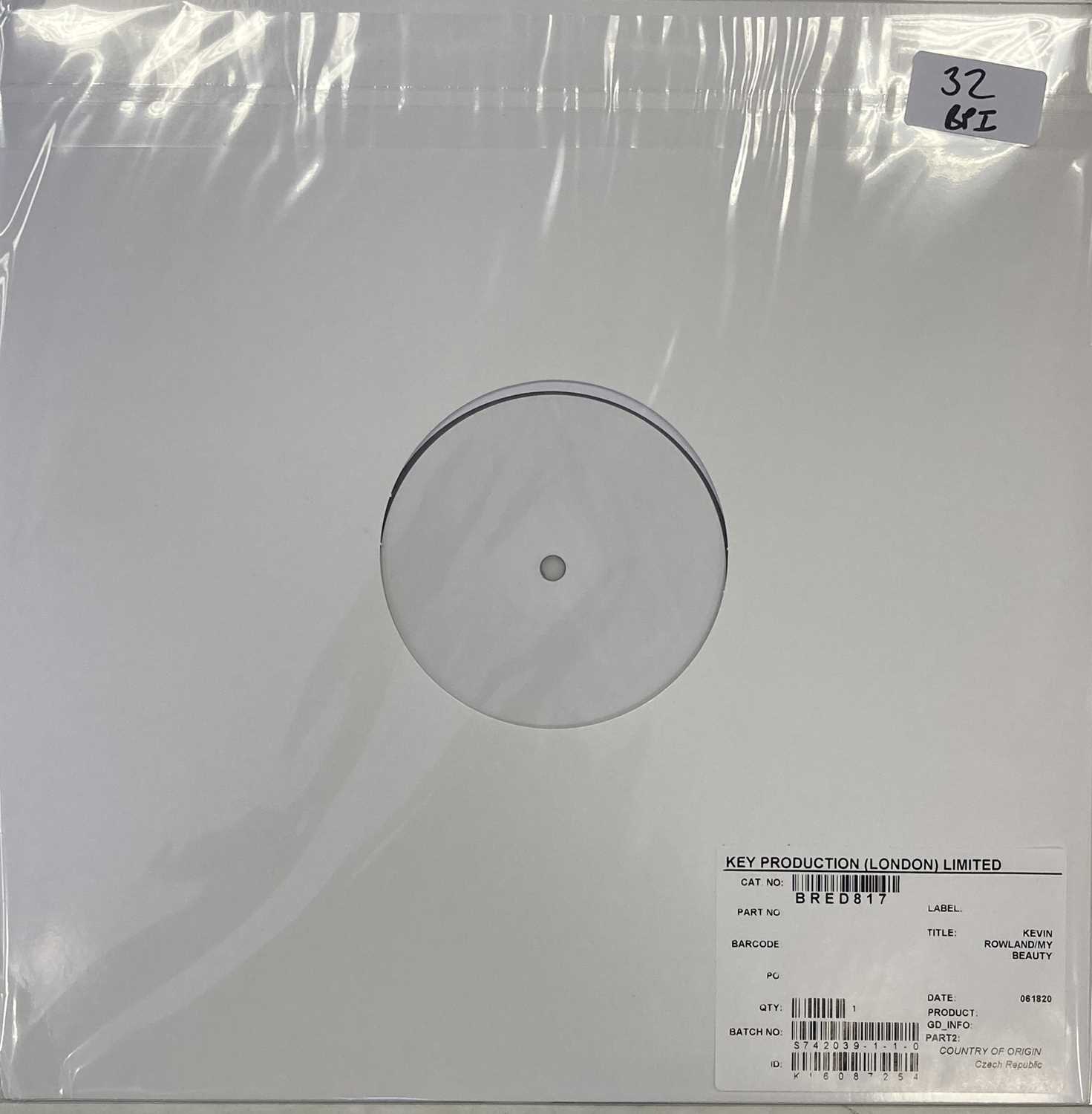Lot 32 - KEVIN ROWLAND - MY BEAUTY LP (2020 WHITE LABEL TEST PRESSING)