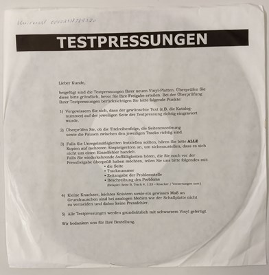Lot 150 - MIXED ROCK AND POP WHITE LABEL TEST PRESSING LP PACK