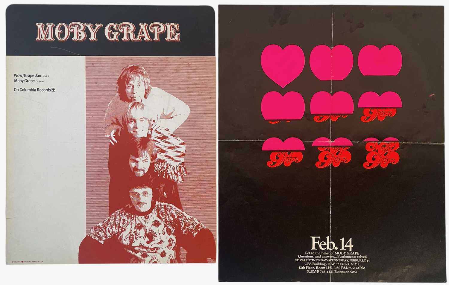 Lot 484 - MOBY GRAPE - ORIGINAL PROMOTIONAL POSTER AND