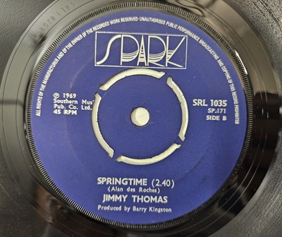 Lot 10 - JIMMY THOMAS - (WE AIN'T HERE LOOKING FOR) NO TROUBLE 7" (SRL 1035)