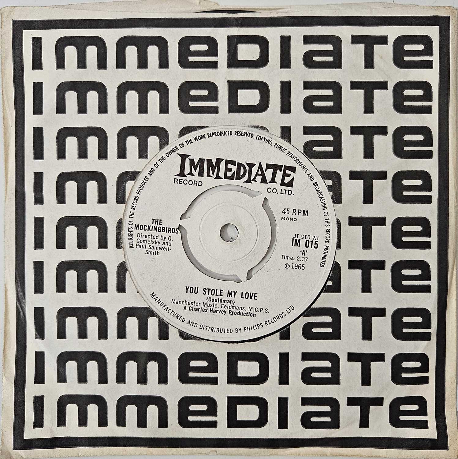 Lot 22 - THE MOCKINGBIRDS - YOU STOLE MY LOVE 7" (IM 015)