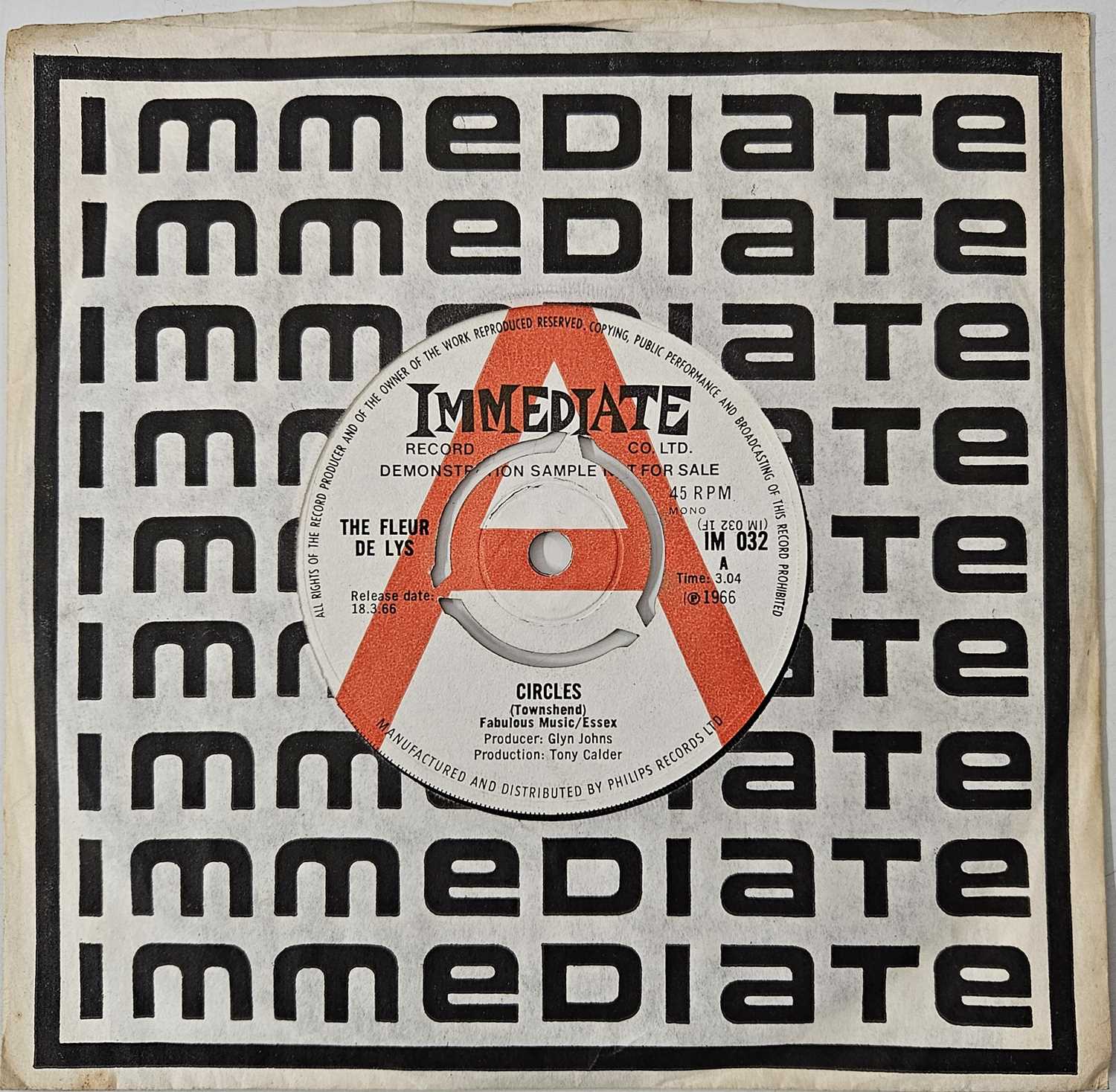 Lot 25 - THE FLEUR DE LYS - CIRCLES 7" (DEMO - IM 032 - ORIGINAL PRESSING)