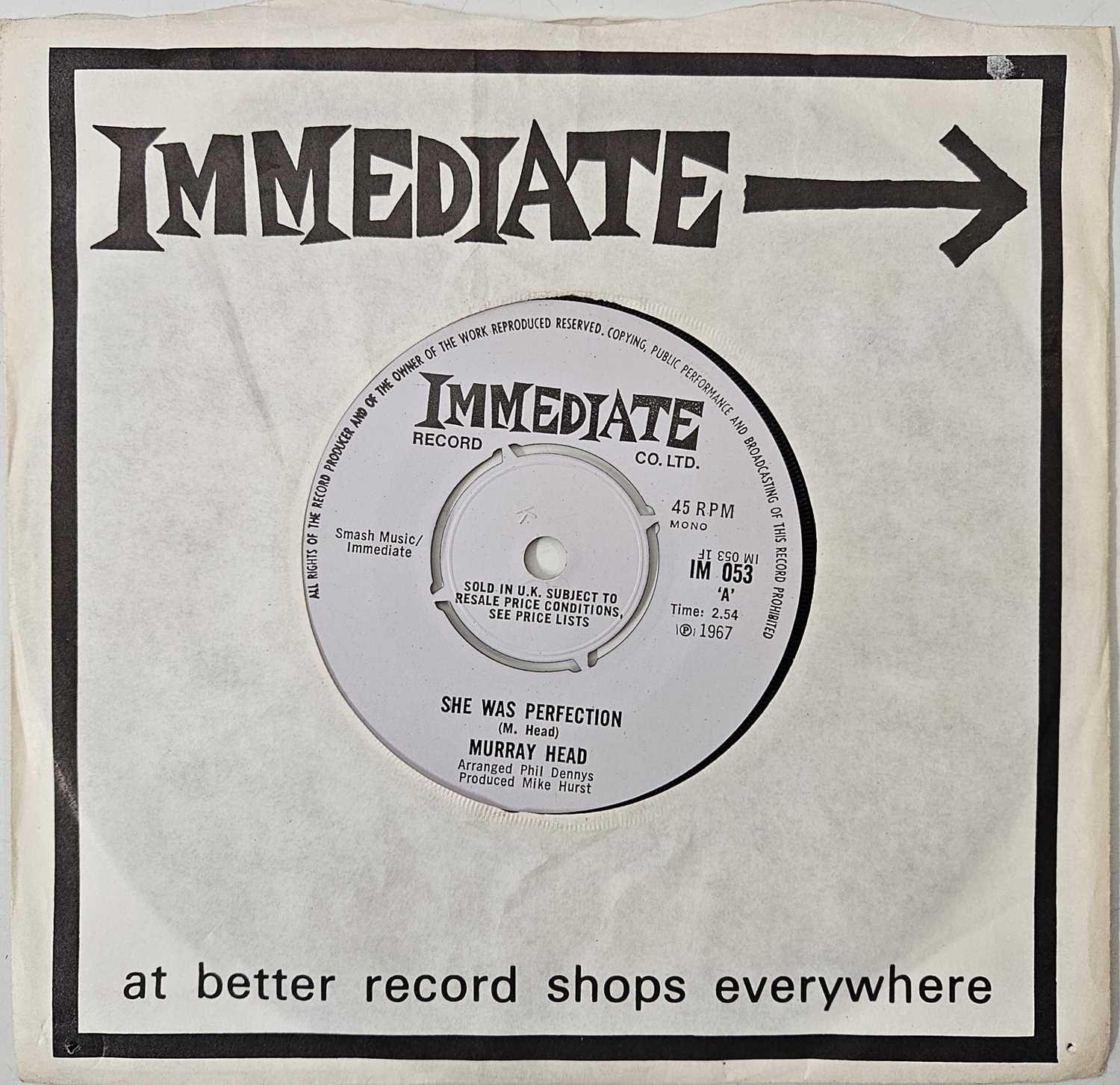 Lot 29 - MURRAY HEAD - SHE WAS PERFECTION 7" (IM 053)