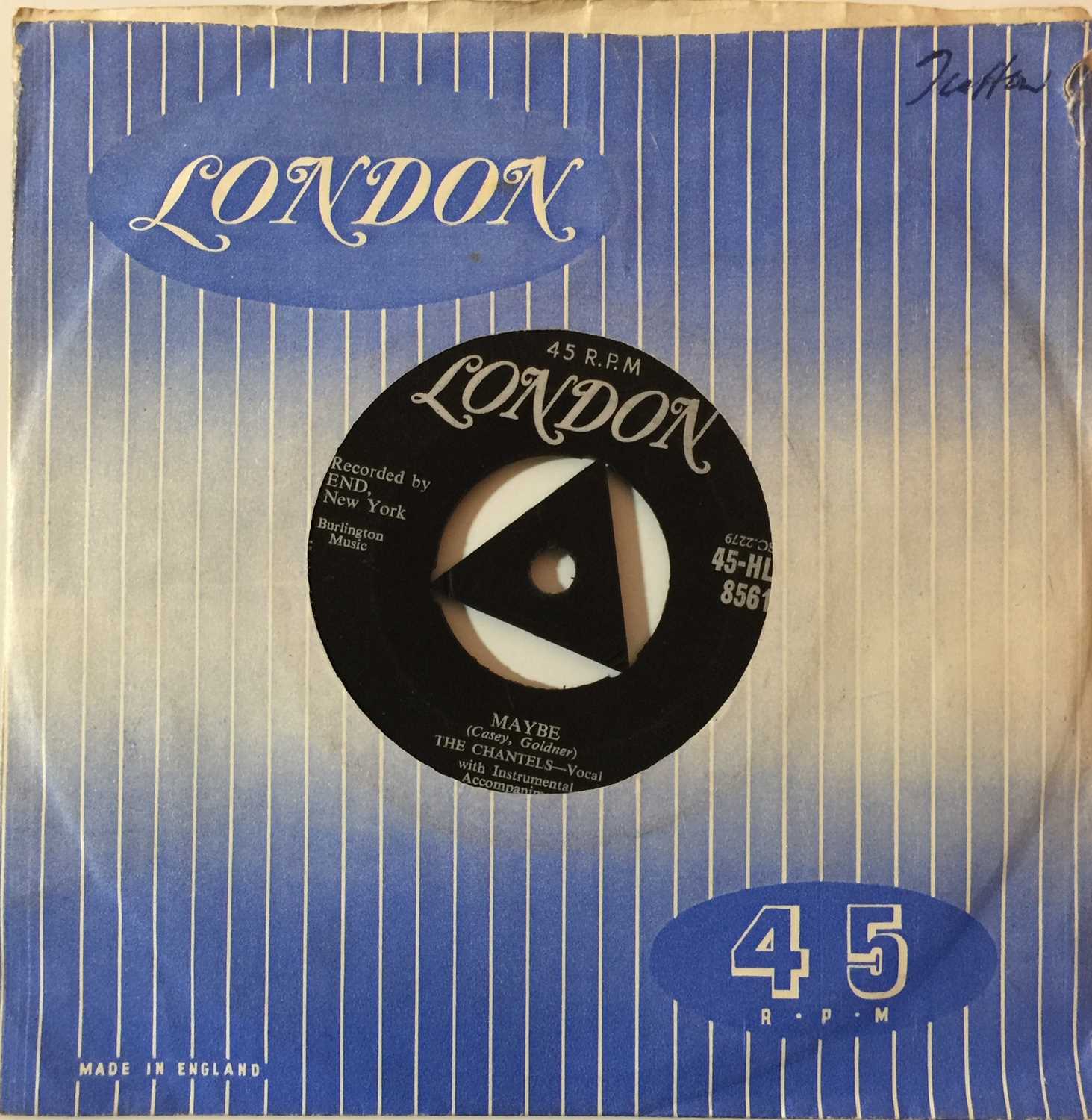 Lot 118 - THE CHANTELS - MAYBE 7'' (ORIGINAL UK LONDON RELEASE - 45-HLU 8561)