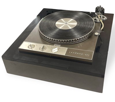 Lot 381 - GARRARD 401 TURNTABLE WITH PLINTH.