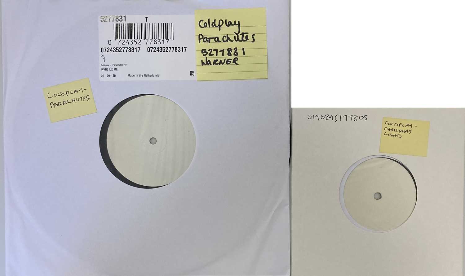 Lot 59 - COLDPLAY - PARACHUTES LP/CHRISTMAS LIGHTS 7" (WHITE LABEL TEST PRESSINGS)