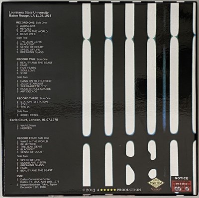 Lot 31 - DAVID BOWIE - WHITE LIGHT 1978 BOX SET (VVR-021 - 184/500)