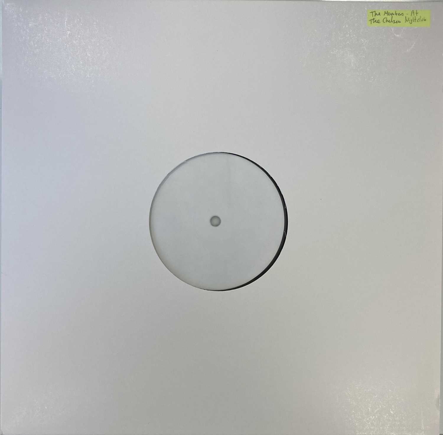 Lot 65 - THE MEMBERS - AT THE CHELSEA NIGHTCLUB LP (2016 WHITE LABEL TEST PRESSING)