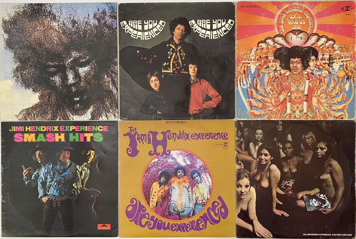 Lot 46 - JIMI HENDRIX - LP PACK (INC BLUE TEXT ELECTRIC LADYLAND)