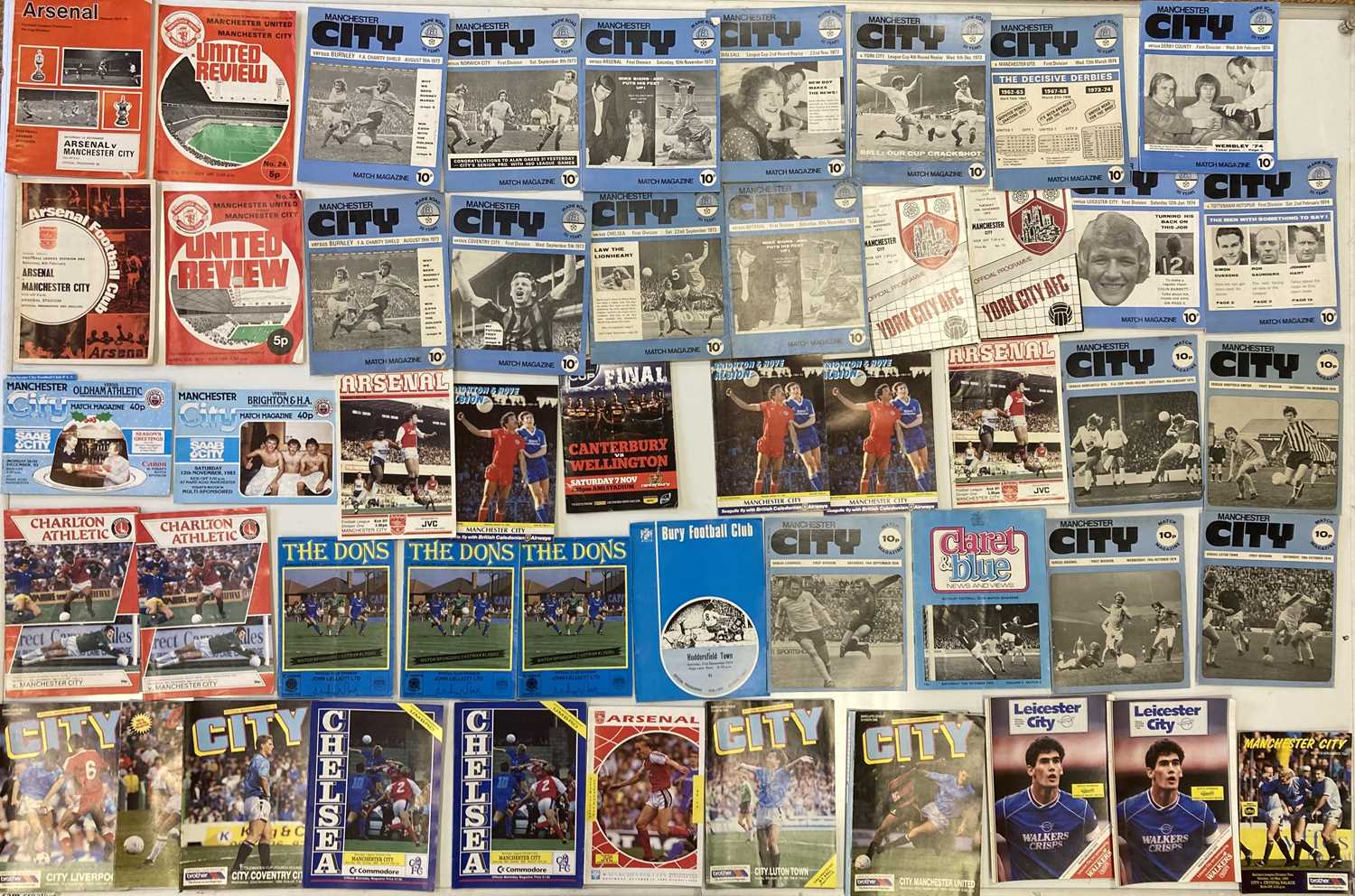 Lot 126 - MANCHESTER CITY HOME AND AWAY - FOOTBALL PROGRAMMES 1970S TO PRESENT.