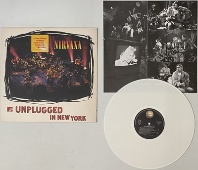 Lot 146 - NIRVANA - UNPLUGGED IN NEW YORK LP (EUROPEAN WHITE VINYL ORIGINAL - GEFFEN - GEF-24727)