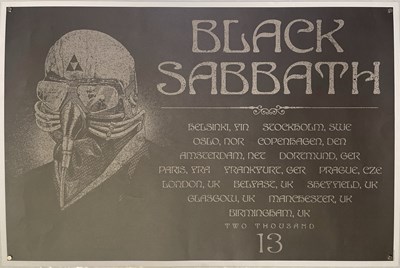 Lot 185 - BLACK SABBATH - 2013 EU TOUR POSTER.