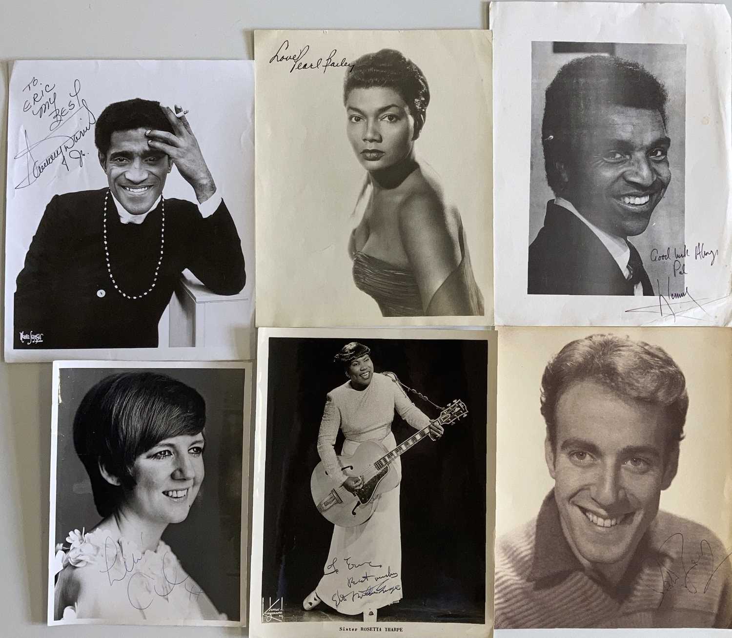 Lot 301 - SIGNED PHOTOGRAPHS - SISTER ROSETTA THARPE / SAMMY DAVIS JR.