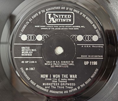 Lot 169 - MUSKETEER GRIPWEED AND THE THIRD TROOP - HOW I WON THE WAR 7" (ORIGINAL UK STOCK COPY - UNITED ARTISTS UP 1196)