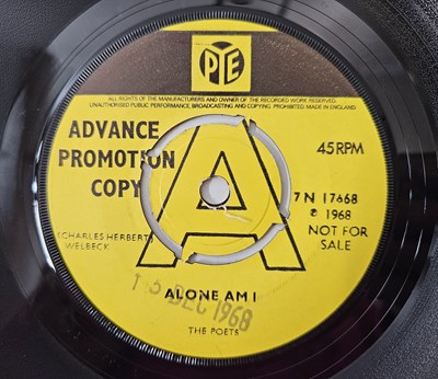 Lot 179 - THE POETS - LOCKED IN A ROOM C/W ALONE AM I 7" (ORIGINAL UK PROMO COPY - PYE 7N 17668 - EX+)