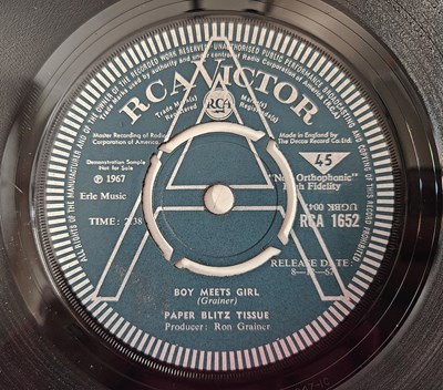 Lot 181 - PAPER BLITZ TISSUE - BOY MEETS GIRL 7" (ORIGINAL UK PROMO COPY - RCA VICTOR RCA 1652)