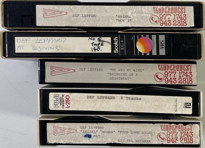 Lot 50 - DEF LEPPARD - PROMOTIONAL 'WHITE LABEL' VHS TAPES.