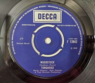 Lot 186 - TURQUOISE - WOODSTOCK 7" (ORIGINAL UK STOCK COPY - DECCA 12842)