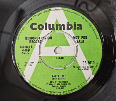 Lot 224 - THE ATTRACTION - PARTY LINE/ SHE'S A GIRL 7" (UK COLUMBIA DEMO - DB 8010)