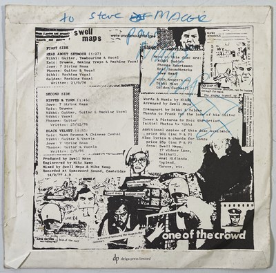Lot 481 - PUNK - ORIGINAL AND RARE SWELL MAPS 7" SINGLE - SIGNED.