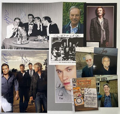 Lot 253 - SIGNED MUSIC MEMORABILIA/PHOTOS INC CHARLIE WATTS.