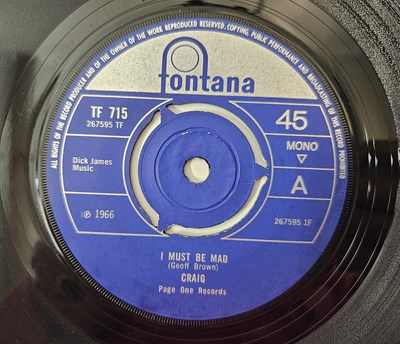Lot 201 - CRAIG - I MUST BE MAD 7" (ORIGINAL UK COPY - FONTANA TF 715)