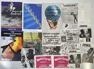 Lot 325 - SIGNED CONCERT PROGRAMMES INC MICHAEL SCHENKER / HAWKWIND.