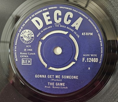 Lot 204 - THE GAME - GONNA GET ME SOMEONE 7" (ORIGINAL UK COPY - DECCA F 12469)