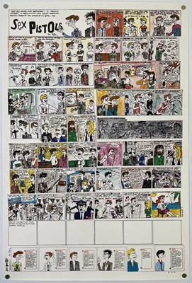 Lot 648 - THE SEX PISTOLS - MARK JAY DESIGNED 1977 CARTOON POSTER IN EXCELLENT CONDITION.