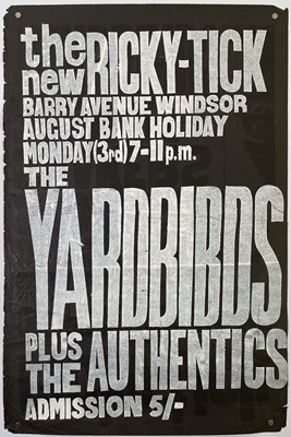 Lot 449 - THE YARDBIRDS - ORIGINAL AUGUST 1964 RICKY TICK POSTER.
