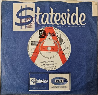 Lot 231 - THE SOUP GREENS - THAT'S TOO BAD 7" (DEMO - SS 457)