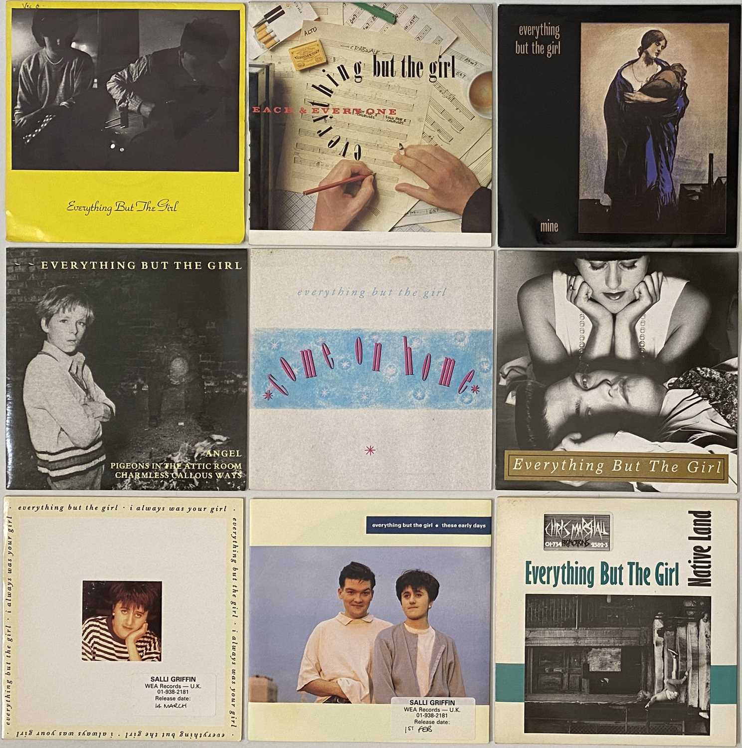 Lot 7 - EVERYTHING BUT THE GIRL - 7" COLLECTION (WITH TEST PRESSINGS)