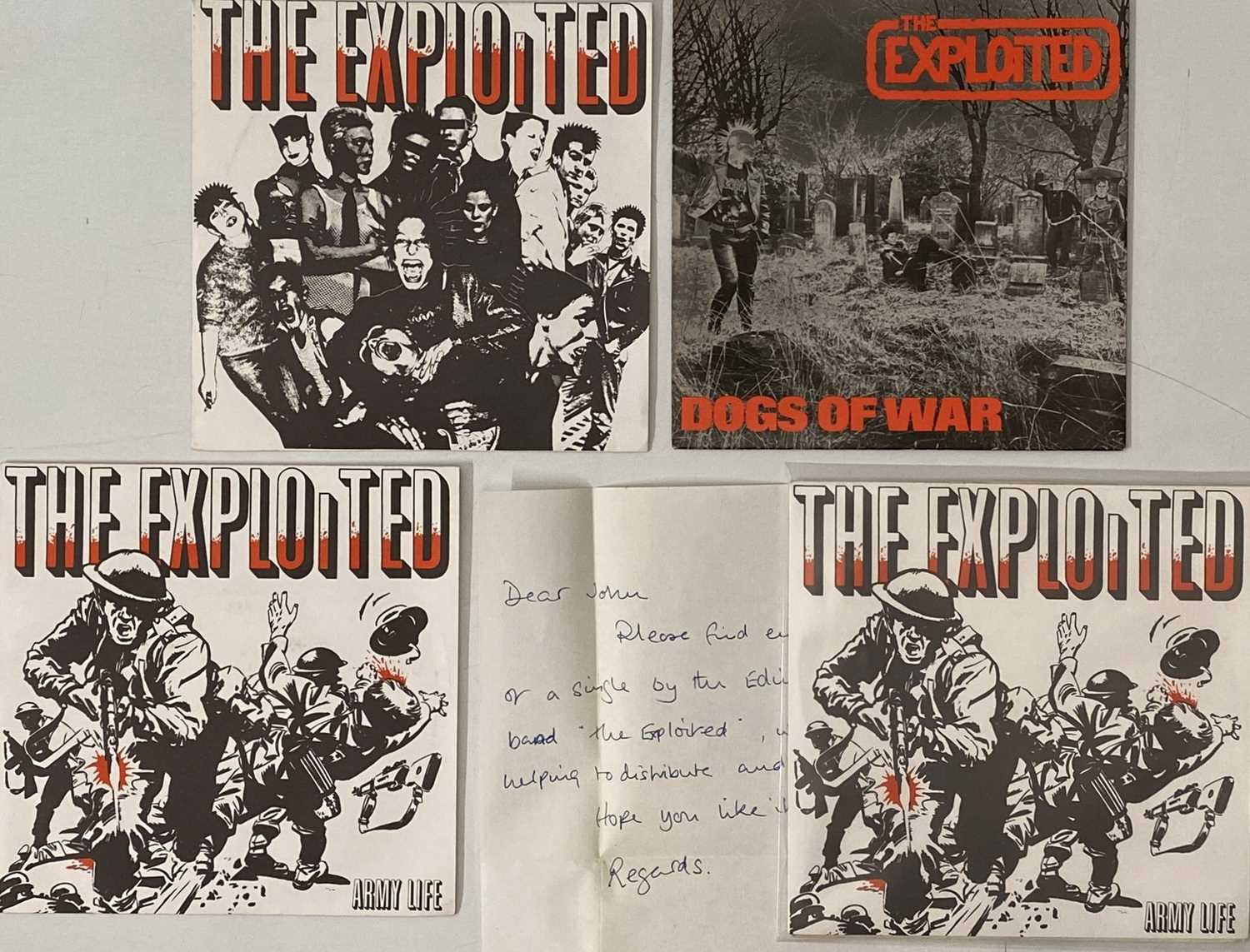 Lot 8 - THE EXPLOITED - 7" COLLECTION (WITH TEST PRESSING)