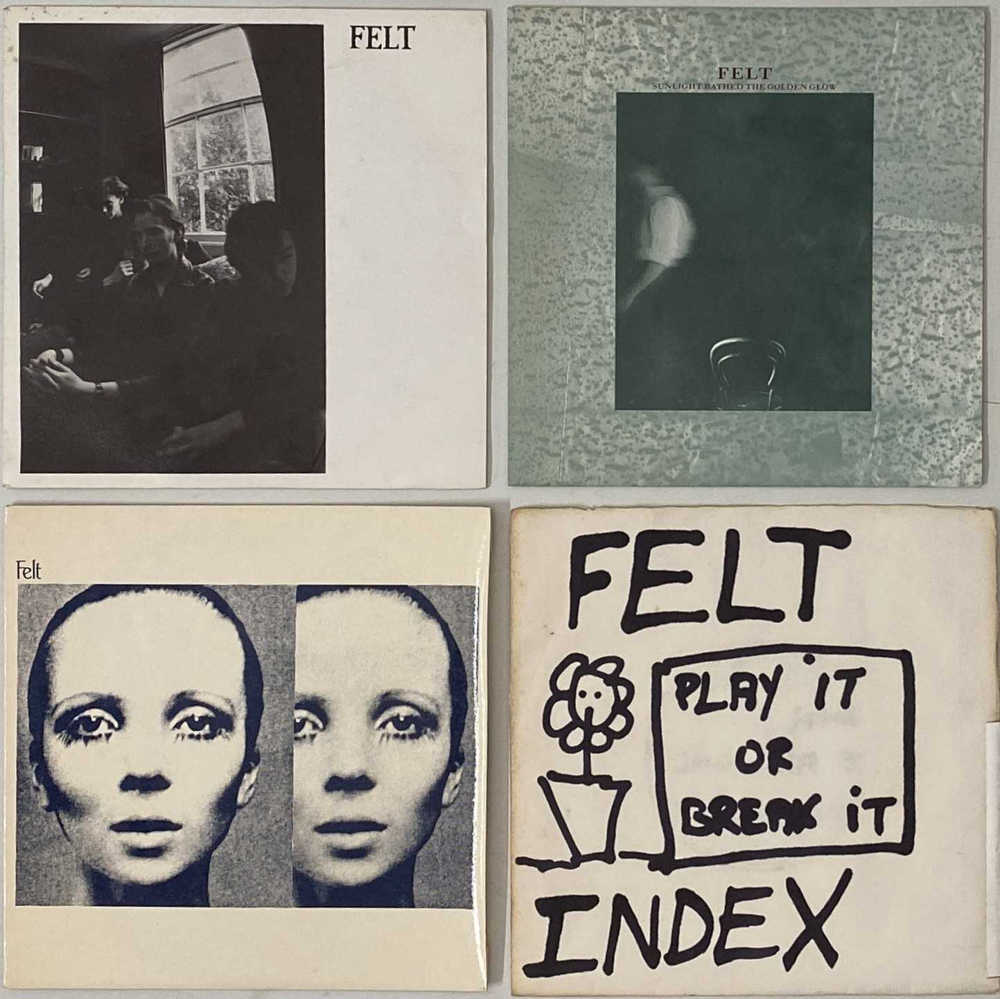 Lot 9 - FELT - 7" COLLECTION (INCLUDING INDEX WITH HANDWRITTEN LAWRENCE LETTER)