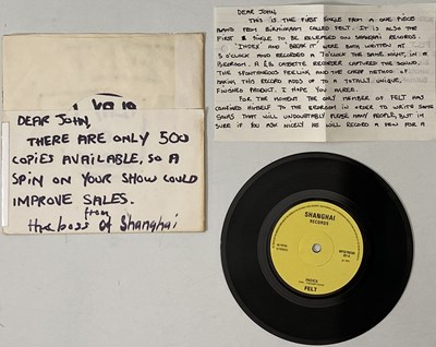 Lot 9 - FELT - 7" COLLECTION (INCLUDING INDEX WITH HANDWRITTEN LAWRENCE LETTER)