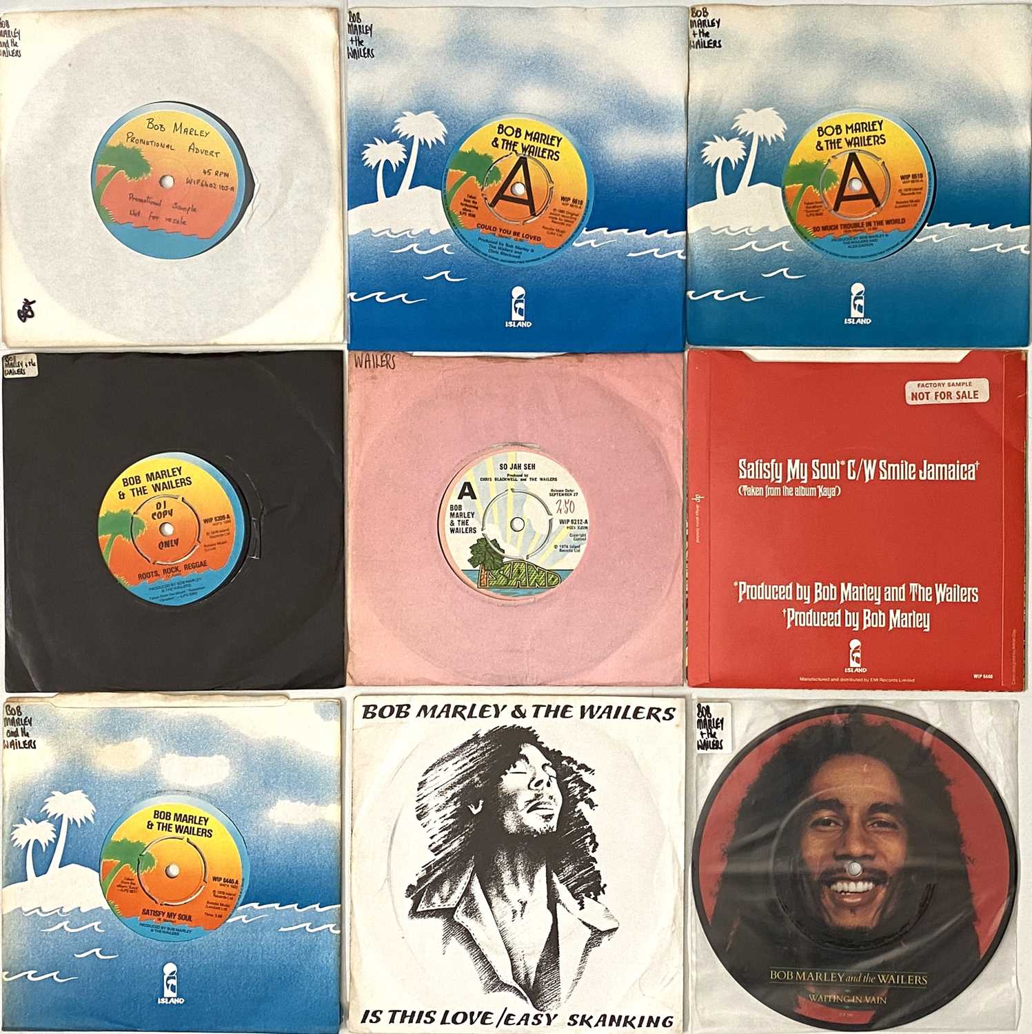 Lot 16 - BOB MARLEY & THE WAILERS - 7" COLLECTION (INCLUDING PROMOS)