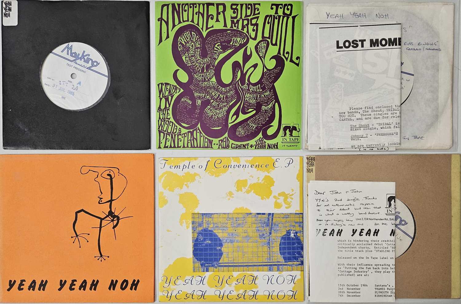 Lot 23 - YEAH YEAH NOH - 7" COLLECTION (INCLUDING TEST PRESSINGS AND PROMO MATERIAL)