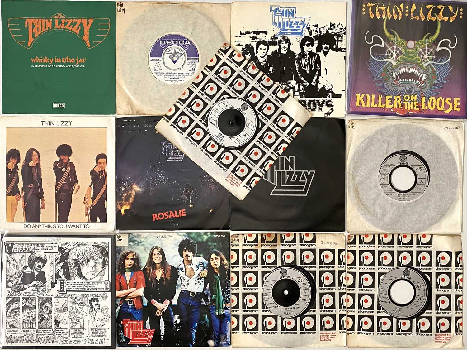 Lot 24 - THIN LIZZY - 7" COLLECTION (WITH PROMOS)