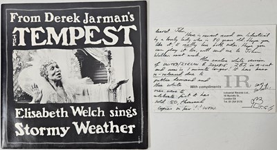 Lot 27 - ELISABETH WELCH - STORMY WEATHER 7" (INDUSTRIAL RECORDS IR0012 - WITH HANDWRITTEN LETTER FROM GENESIS P-ORRIDGE)