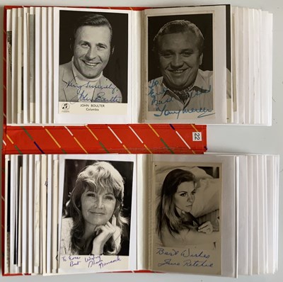 Lot 91 - AUTOGRAPHED POSTCARDS / PHOTOGRAPHS - 1960S STARS INC CARRY ON STARS.