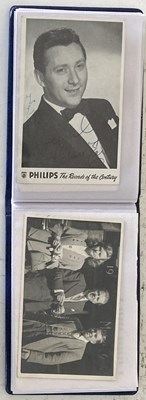Lot 92 - ALBUM WITH AUTOGRAPHED POSTCARDS AND PHOTOGRAPHS - RICHARD ATTENBOROUGH / SHIRLEY BASSEY.