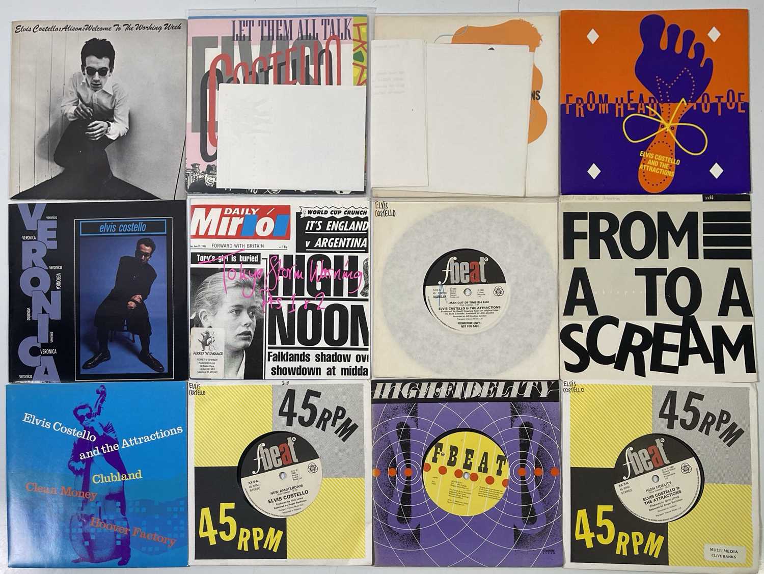 Lot 45 - ELVIS COSTELLO - 7" COLLECTION