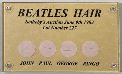 Lot 383 - THE BEATLES - LIMITED EDITION STRANDS OF HAIR DISPLAY.