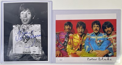 Lot 386 - THE BEATLES - IMAGES SIGNED BY KLAUS VOORMANN / PETER BLAKE.